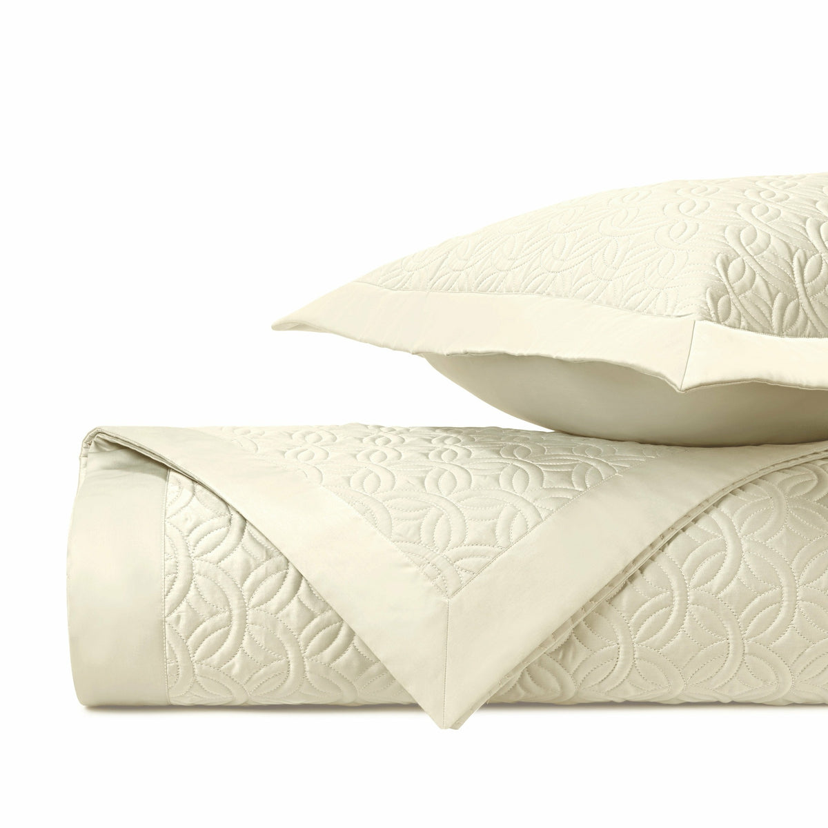 Home Treasures Duomo Quilted Bedding Ivory Fine Linens
