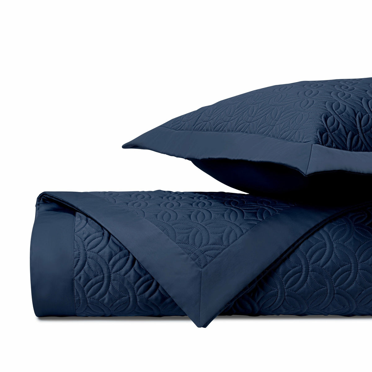 Home Treasures Duomo Quilted Bedding Navy Blue Fine Linens