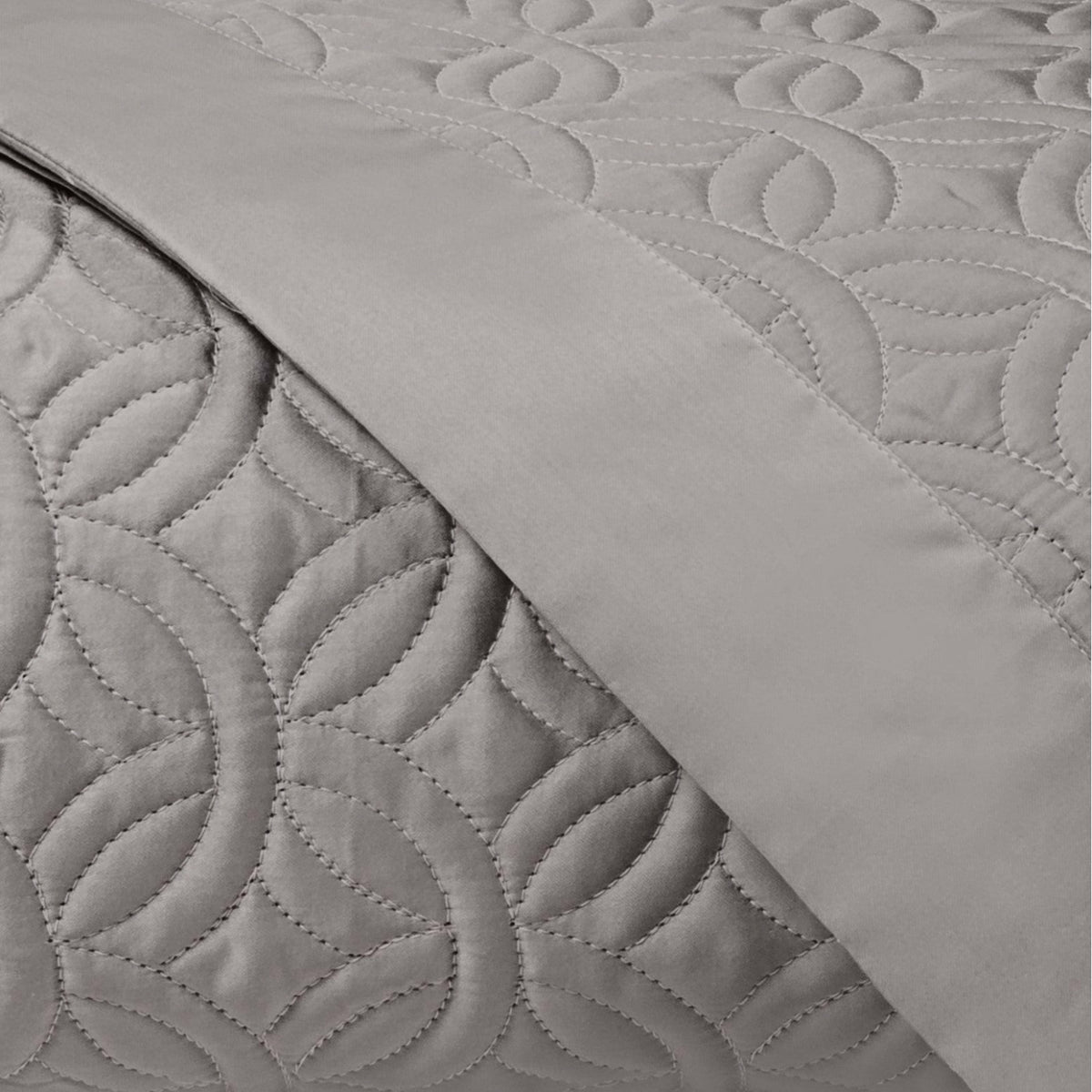 Home Treasures Duomo Quilted Bedding Swatch Chrome Fine Linens