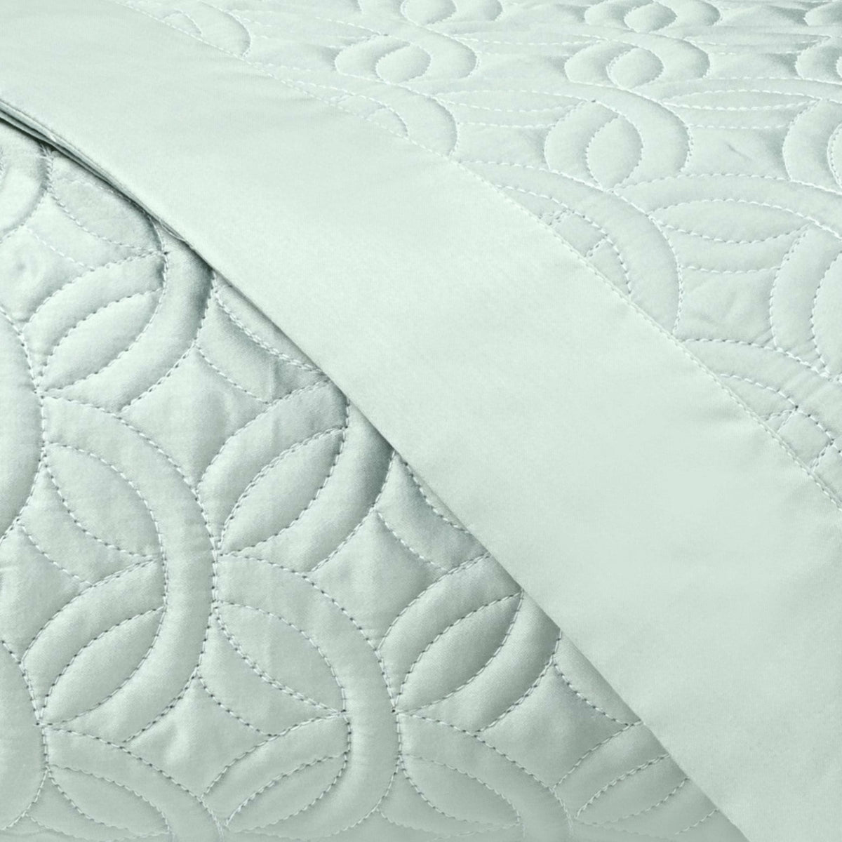 Home Treasures Duomo Quilted Bedding Swatch Eucalipto Fine Linens