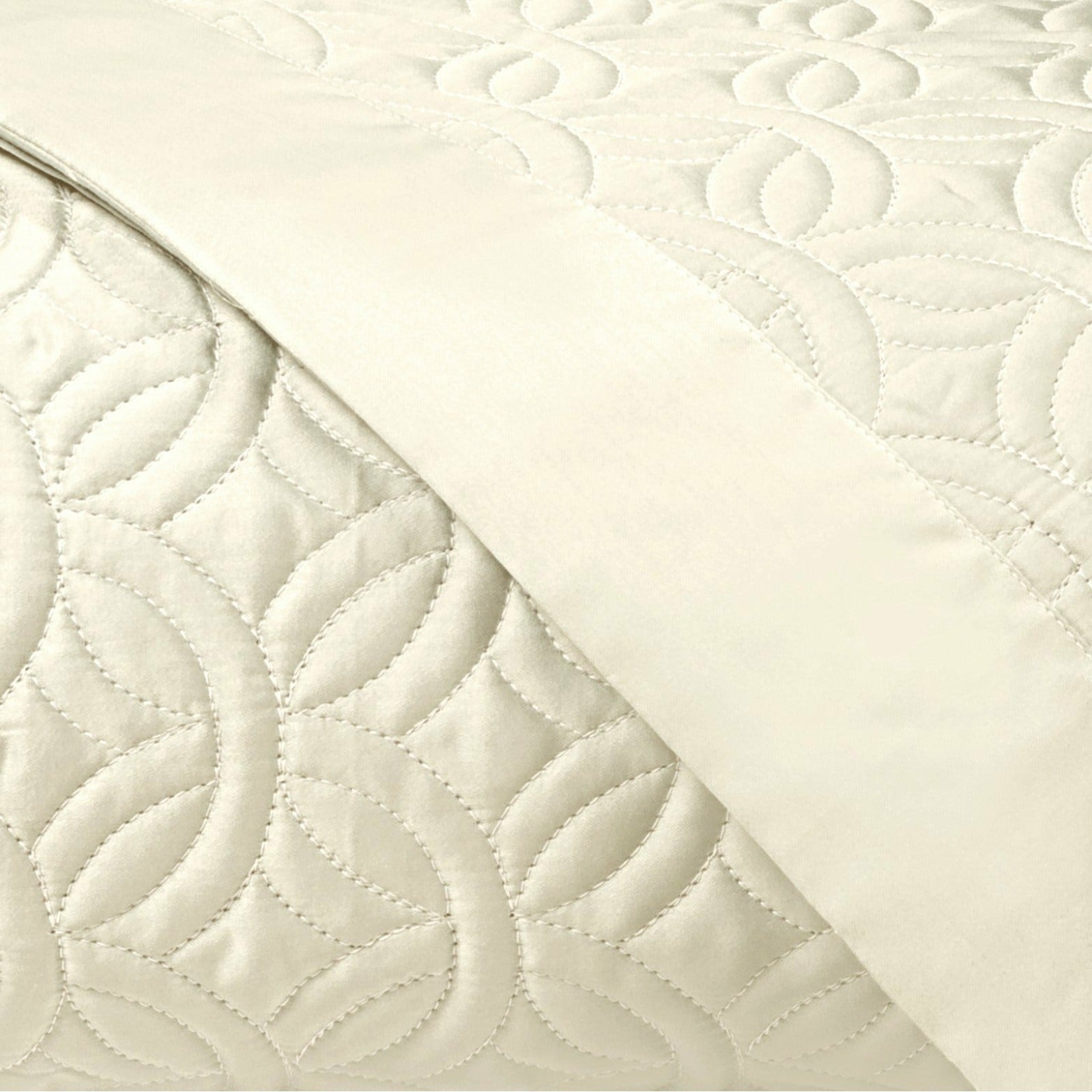 Home Treasures Duomo Quilted Bedding Ivory Fine Linens