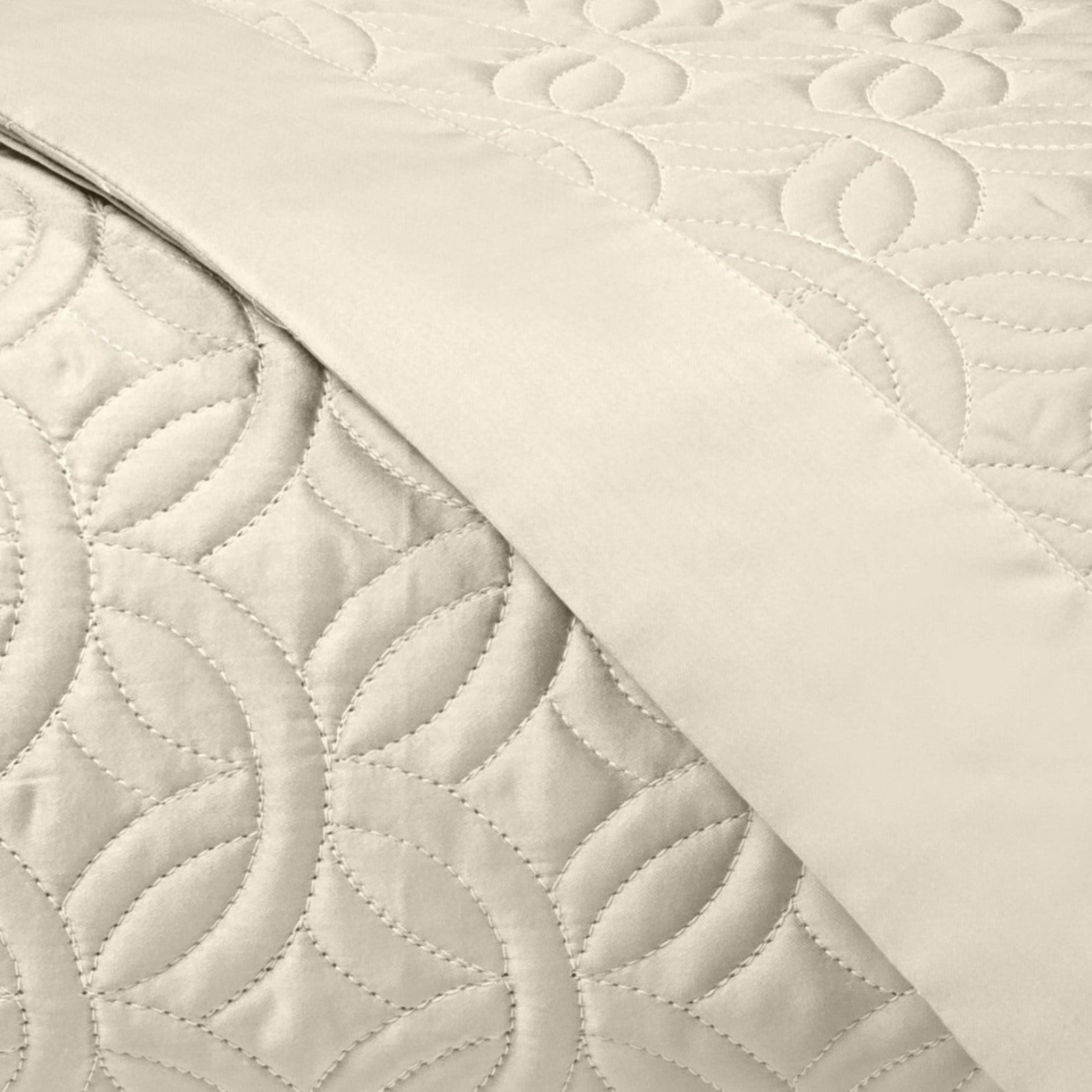 Home Treasures Duomo Quilted Bedding Khaki Fine Linens