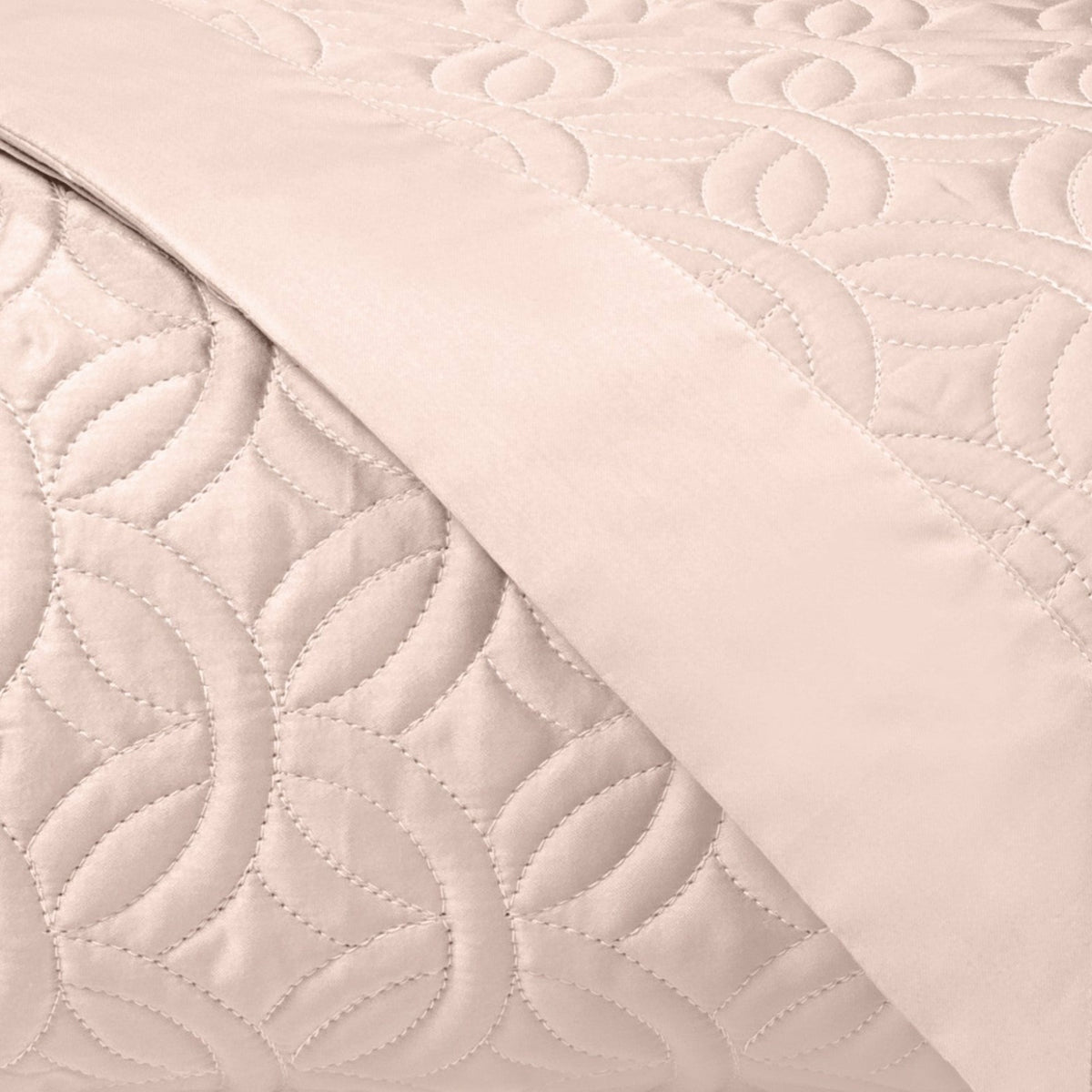 Home Treasures Duomo Quilted Bedding Swatch Light Pink Fine Linens