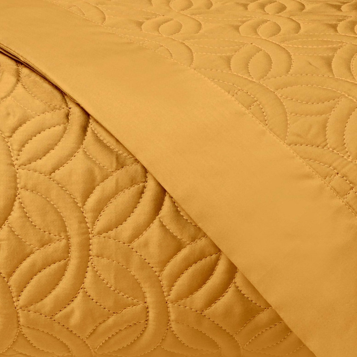 Home Treasures Duomo Quilted Bedding Swatch Marigold Fine Linens