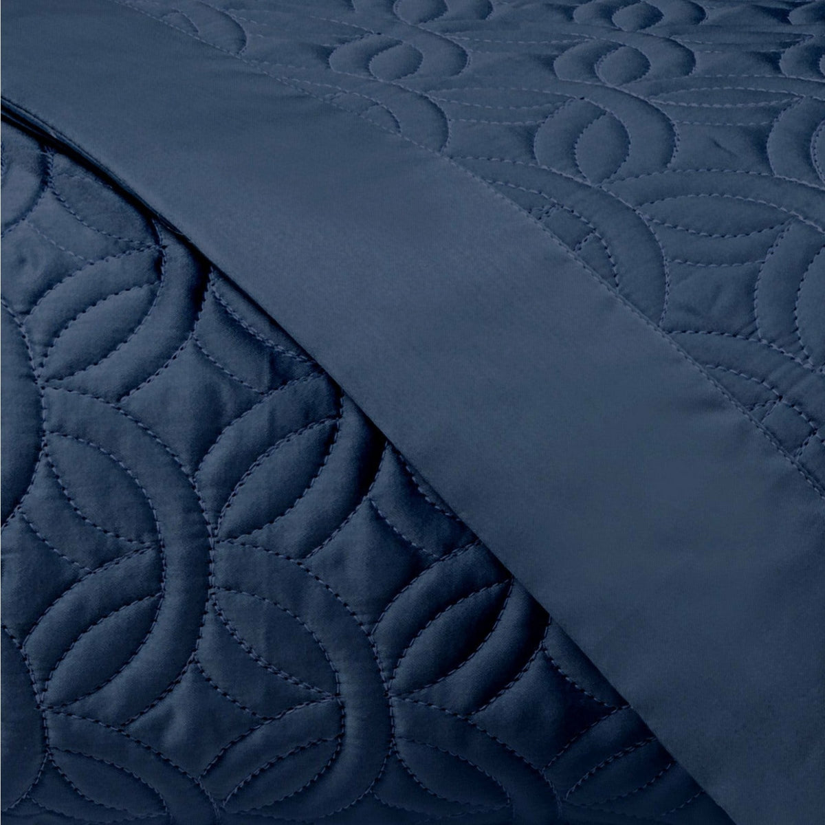 Home Treasures Duomo Quilted Bedding Swatch Navy Blue Fine Linens