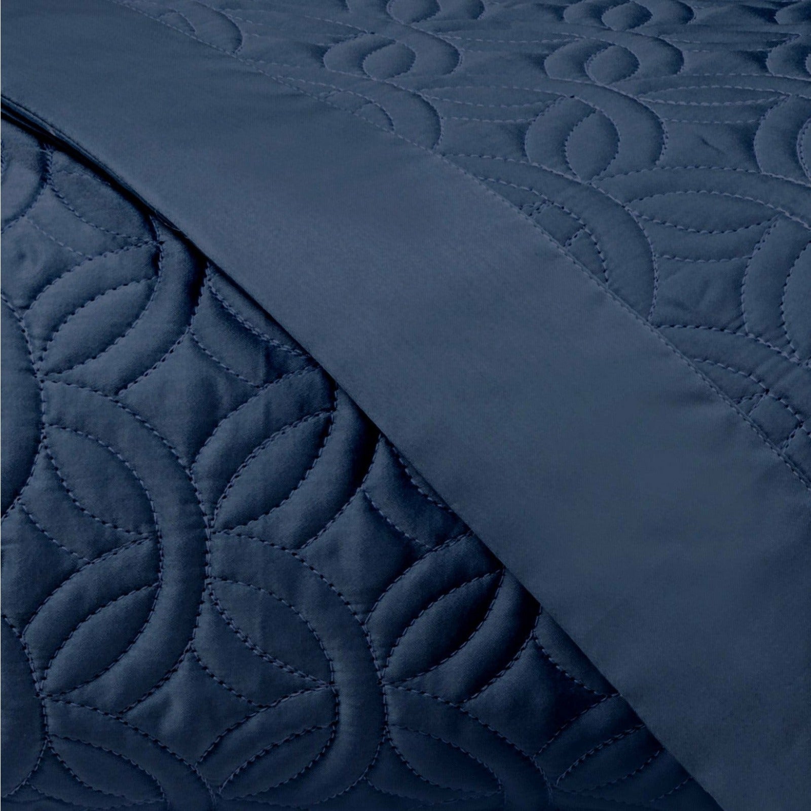 Home Treasures Duomo Quilted Bedding Navy Blue Fine Linens