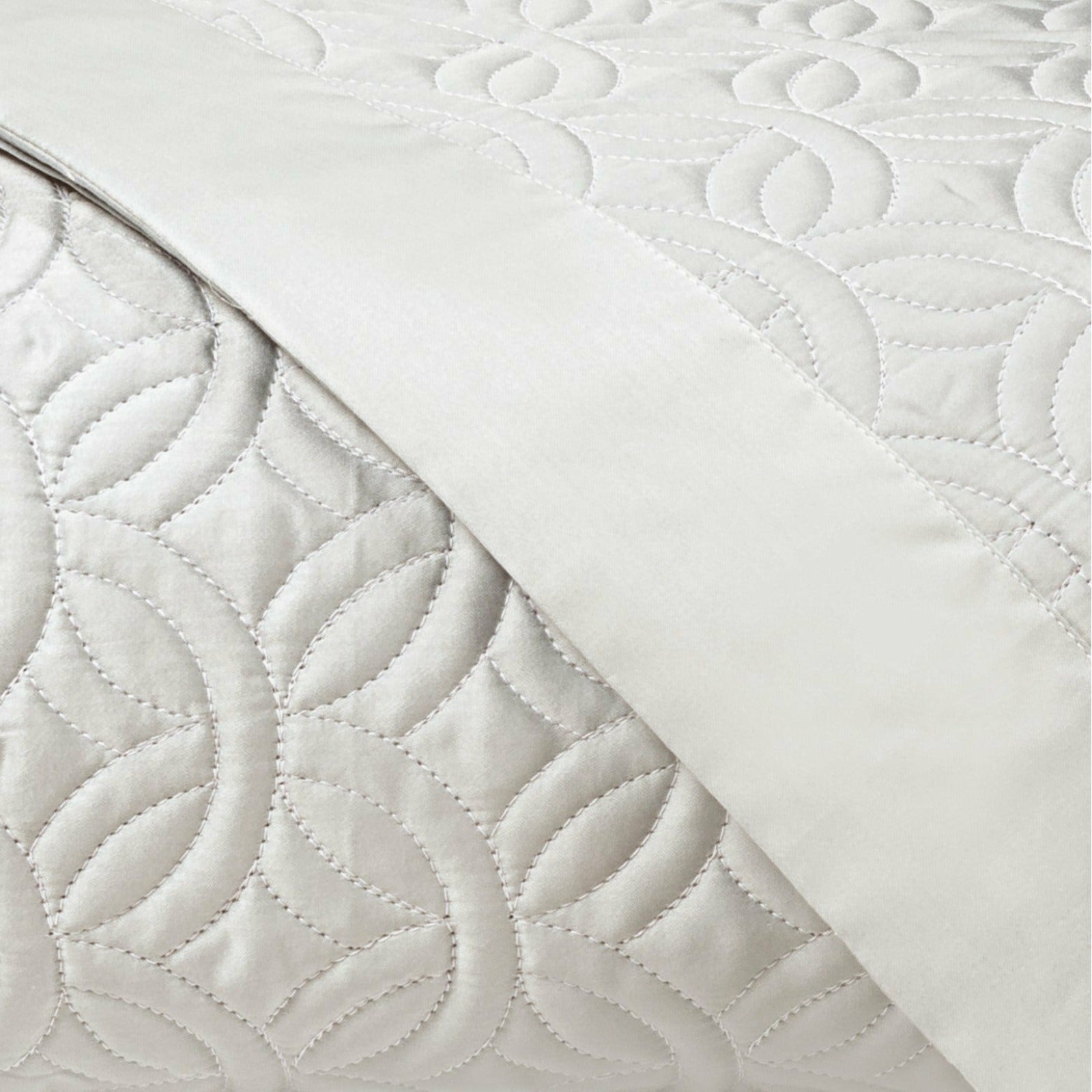Home Treasures Duomo Quilted Bedding Oyster Fine Linens