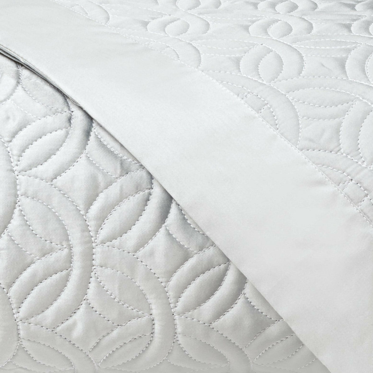 Home Treasures Duomo Quilted Bedding Swatch Pebble Fine Linens