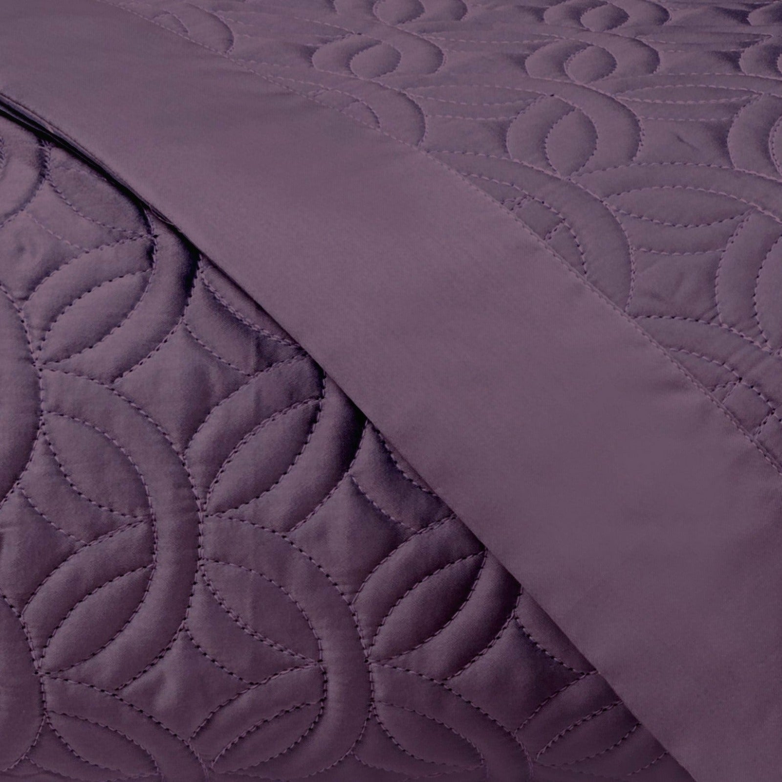 Home Treasures Duomo Quilted Bedding Purple Fine Linens