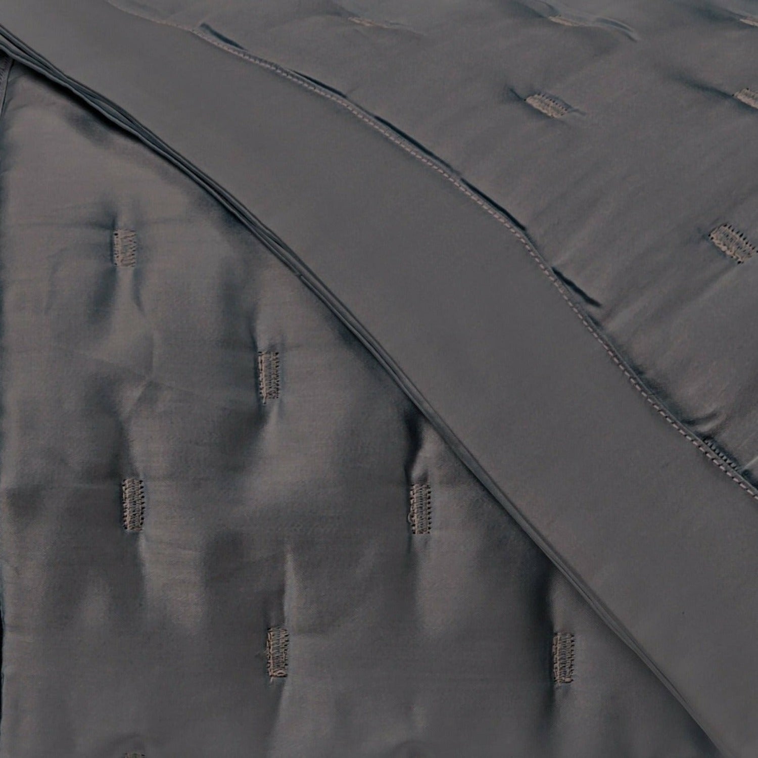 Home Treasures Fil Coupe Quilted Bedding Grisaglia Gray Fine Linens