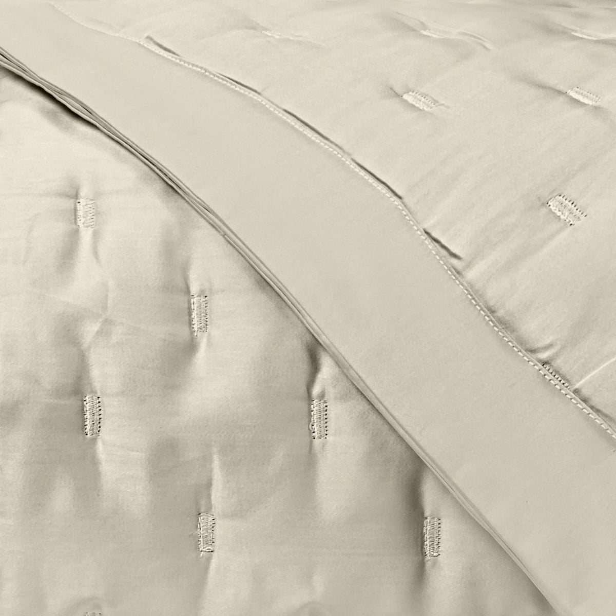 Home Treasures Fil Coupe Quilted Bedding Swatch Khaki Fine Linens