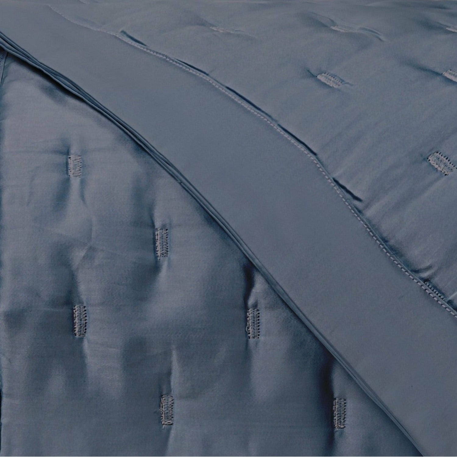 Home Treasures Fil Coupe Quilted Bedding Stone Blue Fine Linens