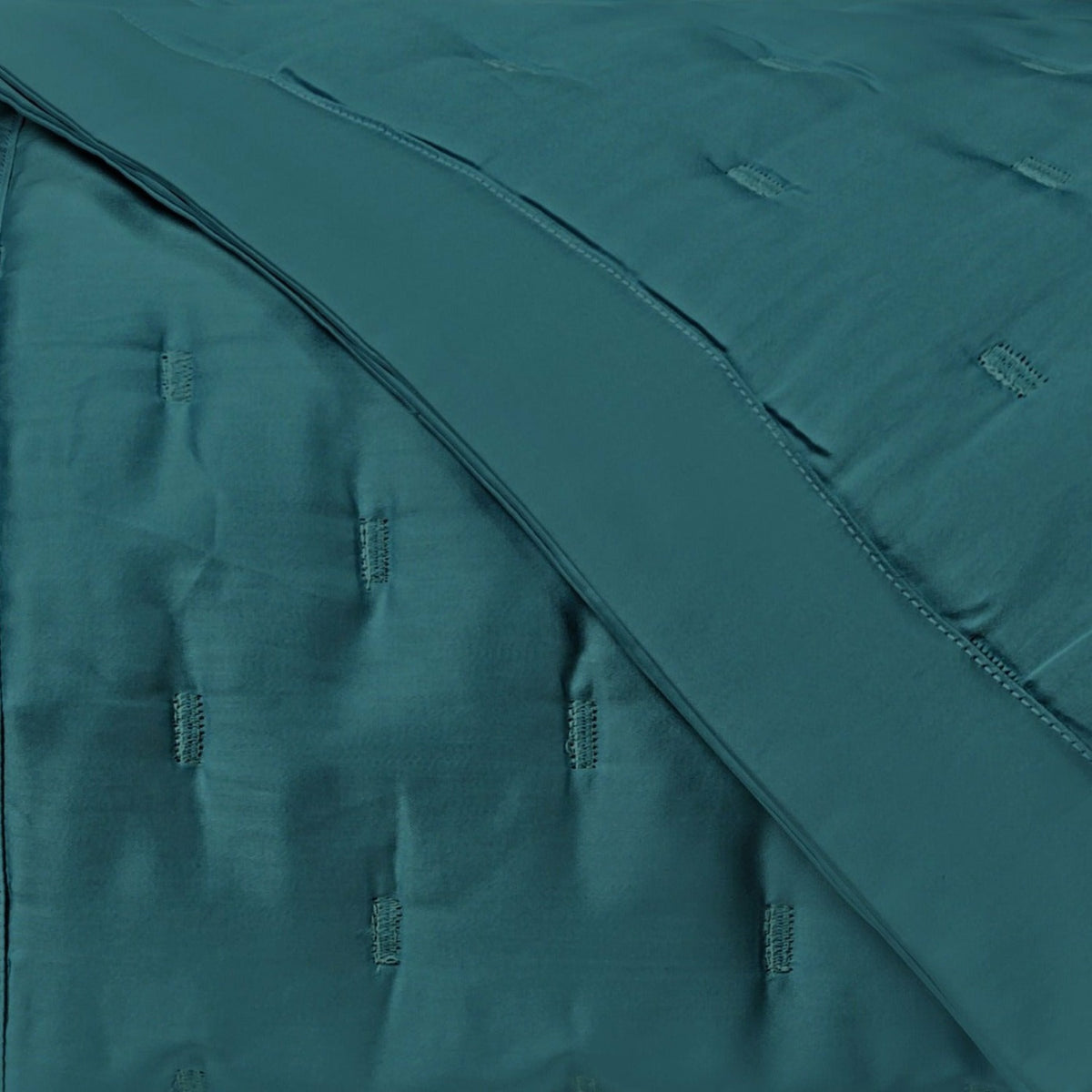 Home Treasures Fil Coupe Quilted Bedding Swatch Teal Fine Linens