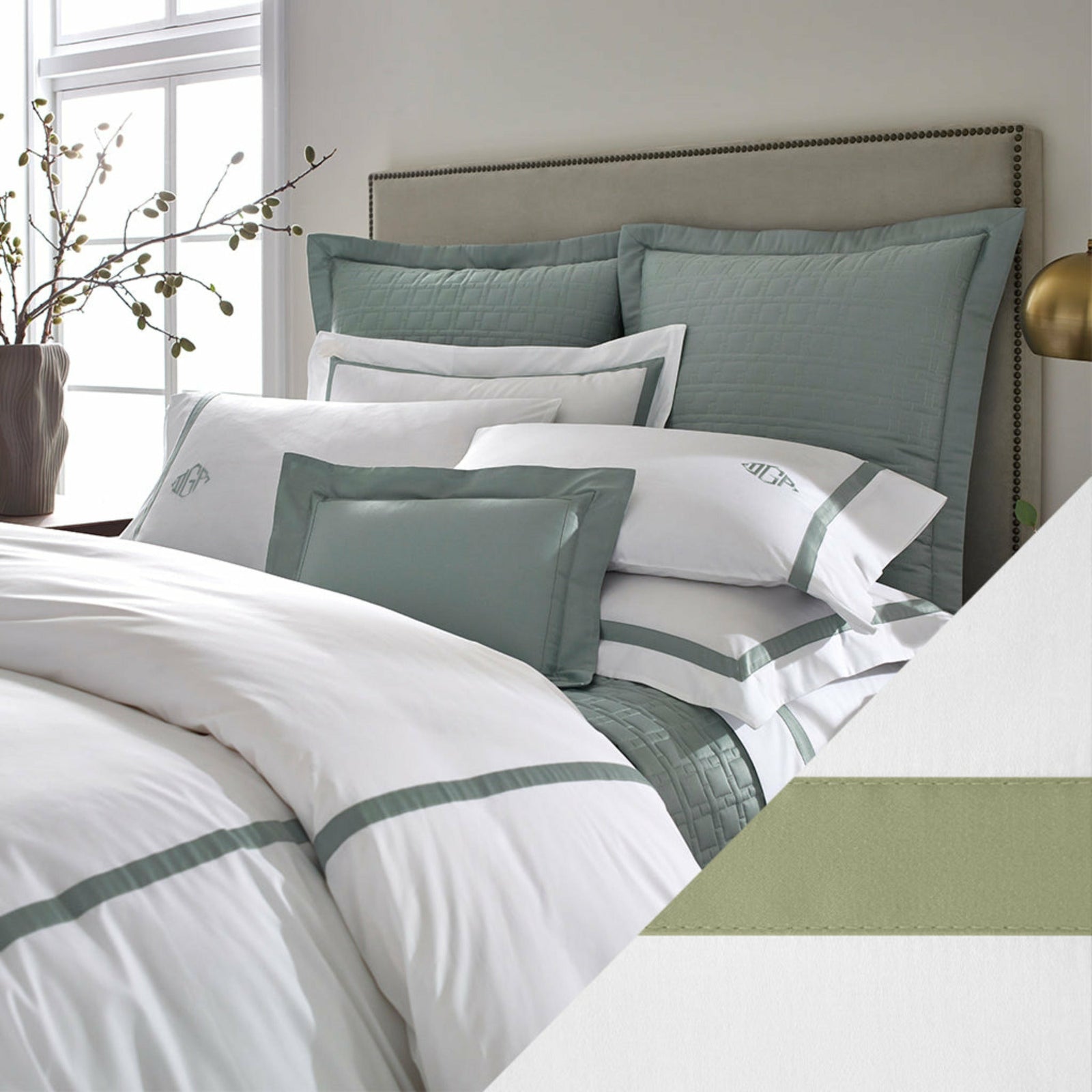 Home Treasures Fino Bedding Main White/Piana Fine Linens