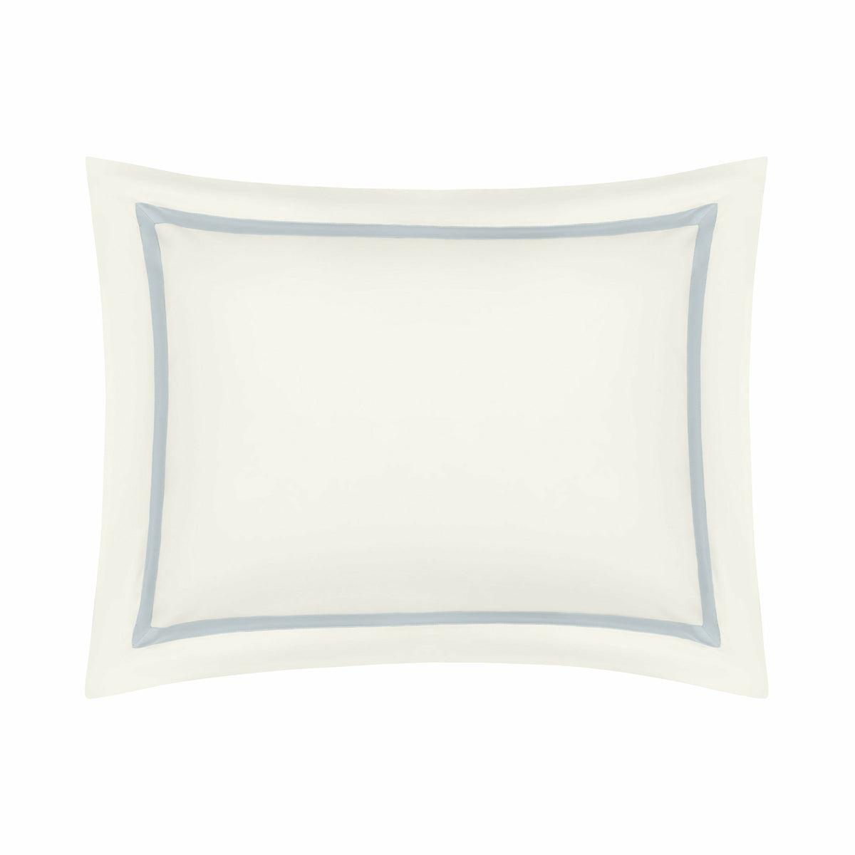 Home Treasures Fino Bedding Sham Ivory/Sion Blue Fine Linens