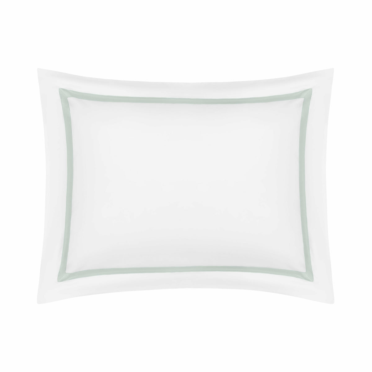 Home Treasures Fino Bedding Sham White/Eucalipto Fine Linens