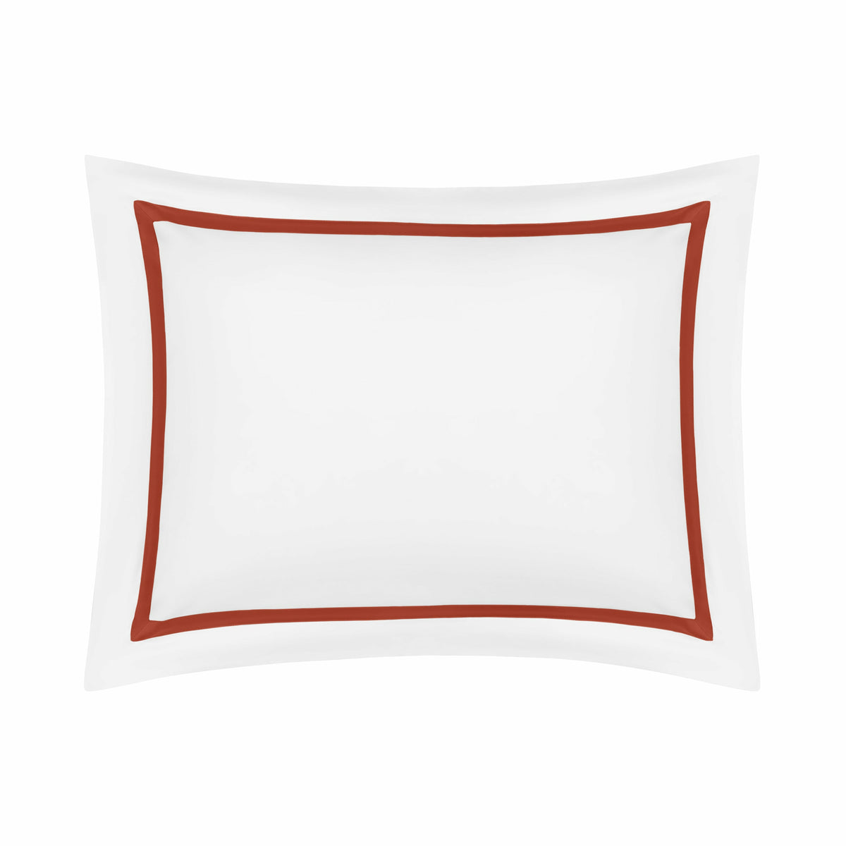 Home Treasures Fino Bedding Sham White/Lobster Fine Linens