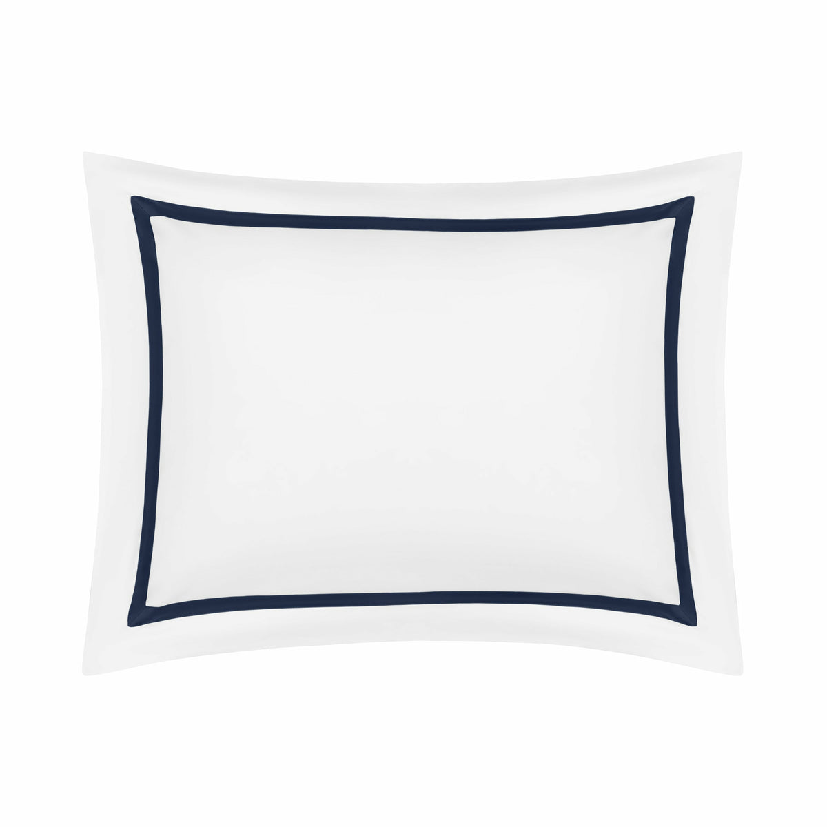 Home Treasures Fino Bedding Sham White/Navy Fine Linens