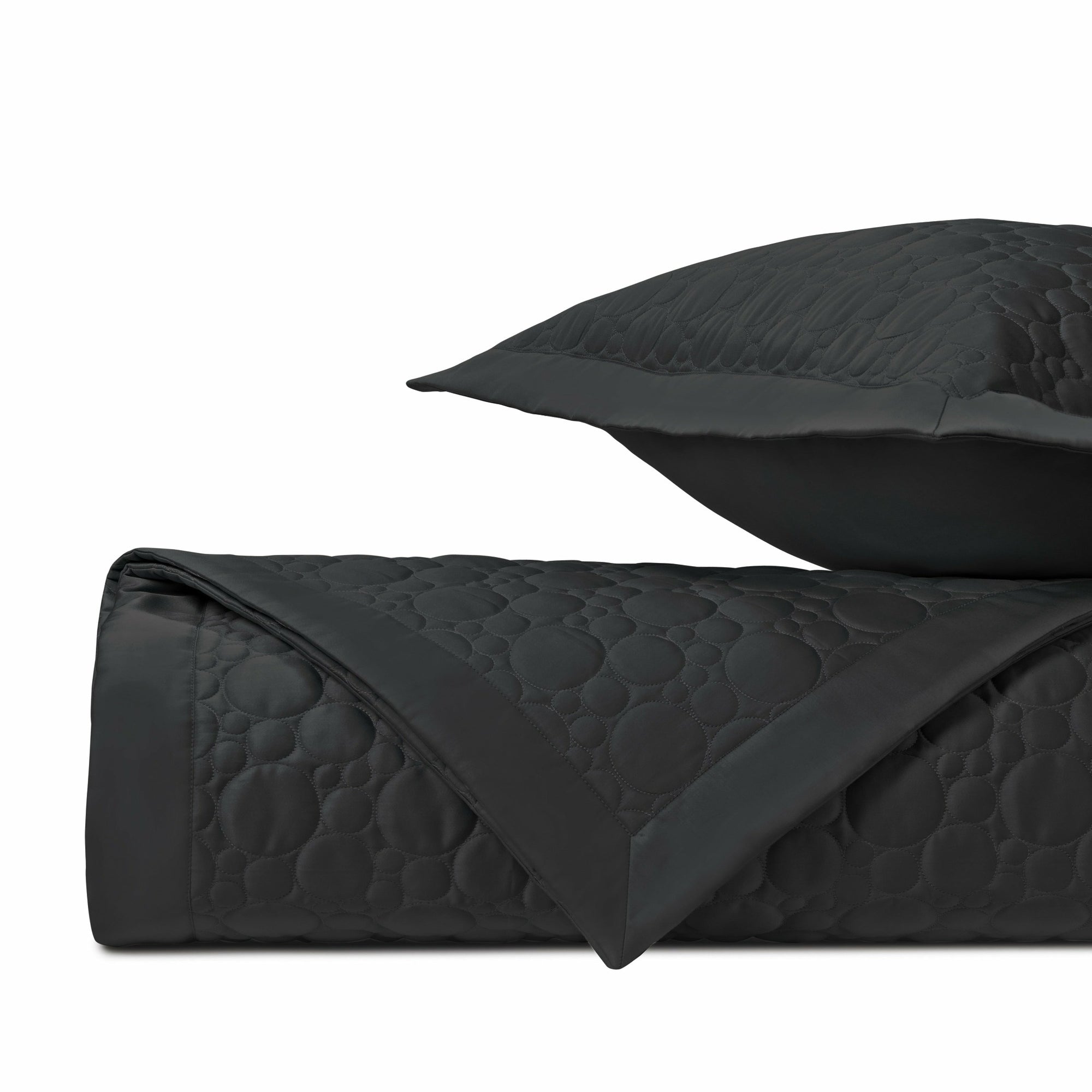 Home Treasures Globe Quilted Bedding Black Fine Linens