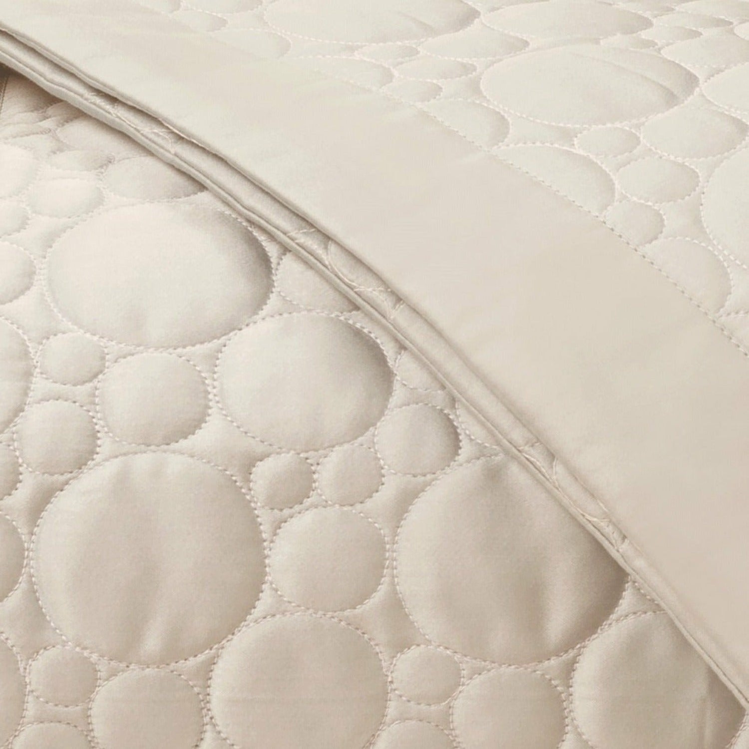 Home Treasures Globe Quilted Bedding Ecru Fine Linens