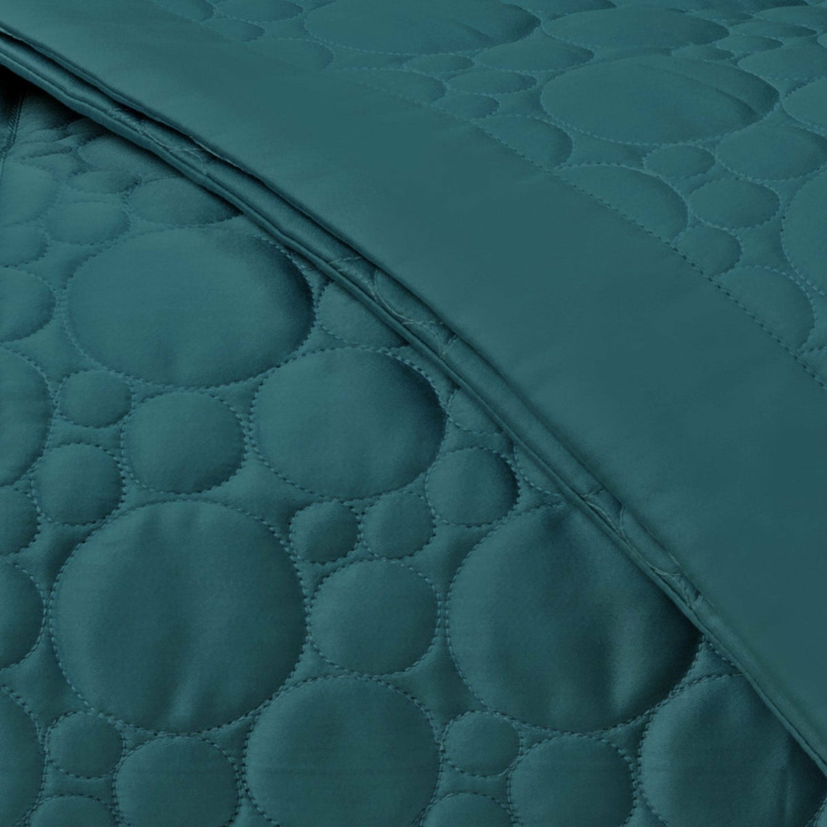Home Treasures Globe Quilted Bedding Swatch Teal Fine Linens