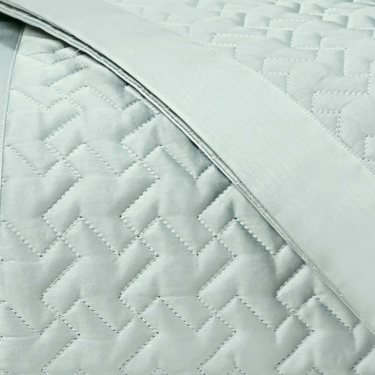 Home Treasures Houndstooth Quilted Bedding Swatch Eucalipto Fine Linens