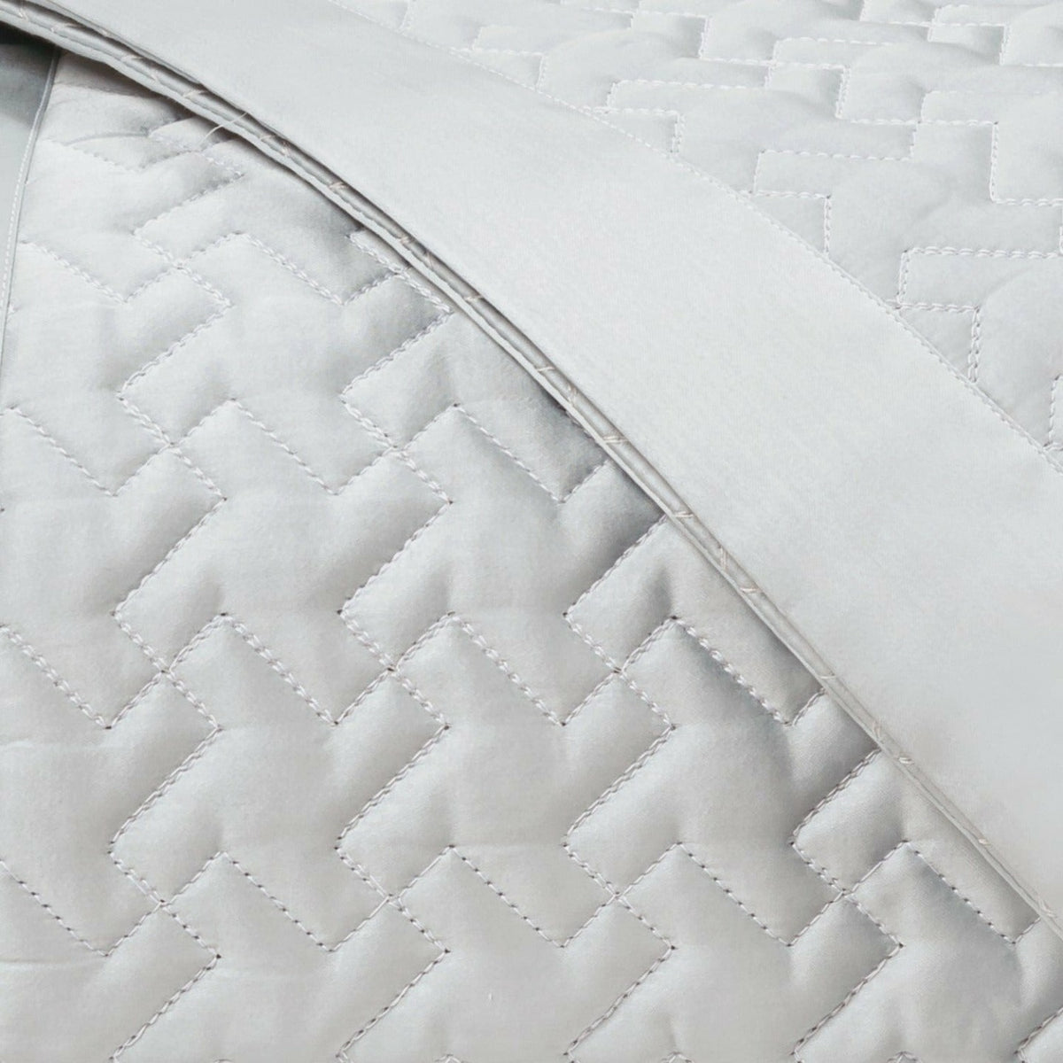 Home Treasures Houndstooth Quilted Bedding Swatch Pebble Fine Linens