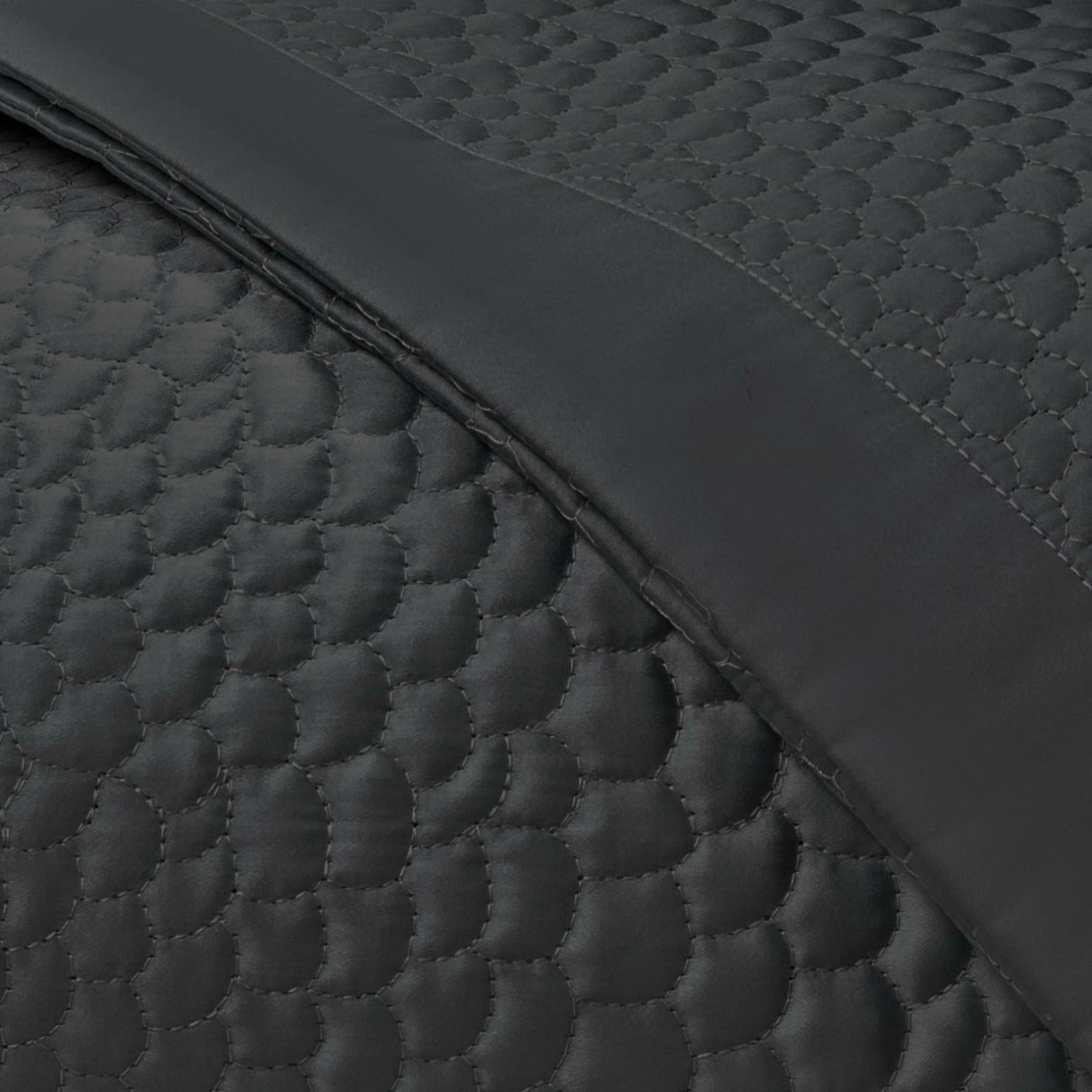 Home Treasures Komodo Quilted Bedding Black Fine Linens