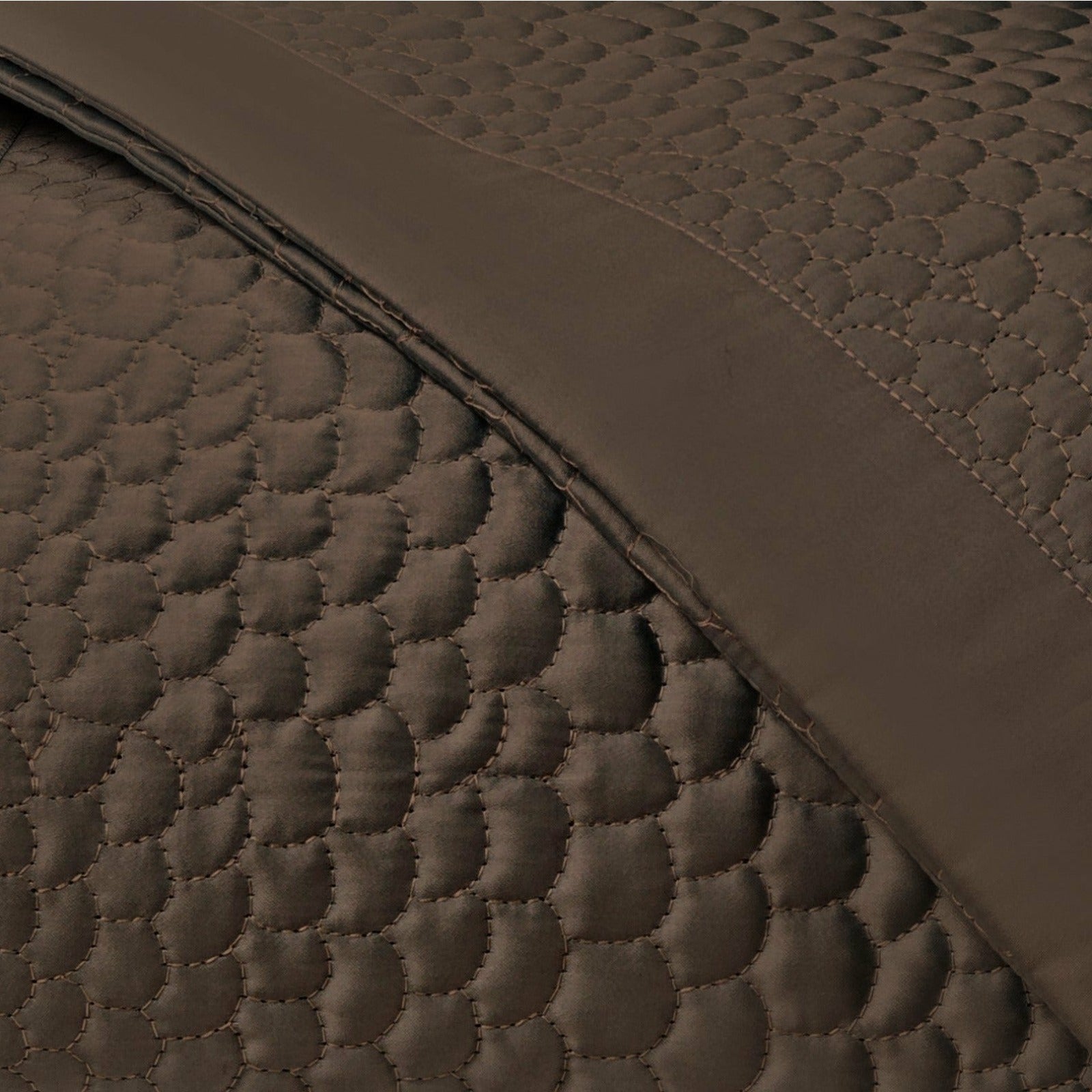 Home Treasures Komodo Quilted Bedding Chocolate Fine Linens