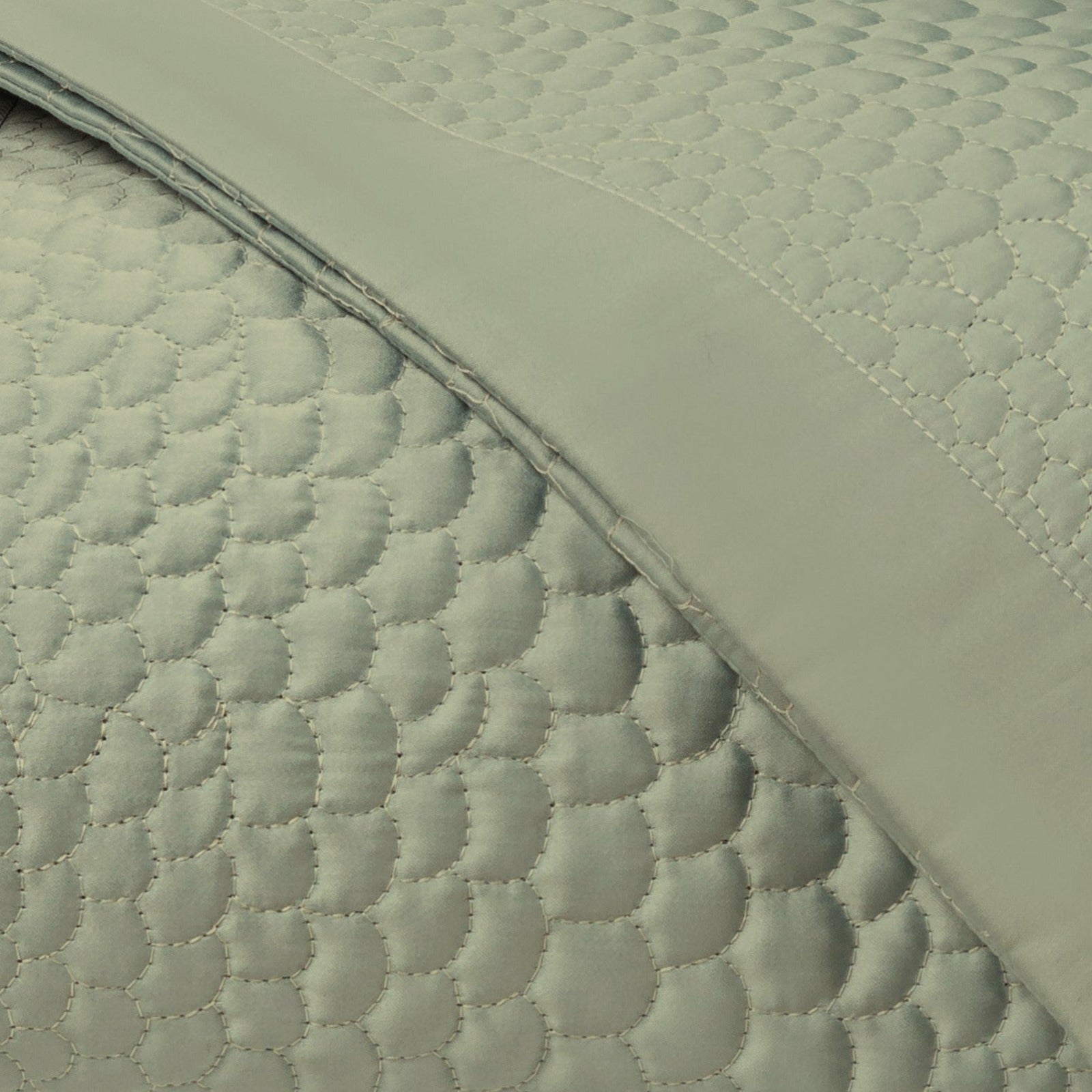 Home Treasures Komodo Quilted Bedding Crystal Green Fine Linens