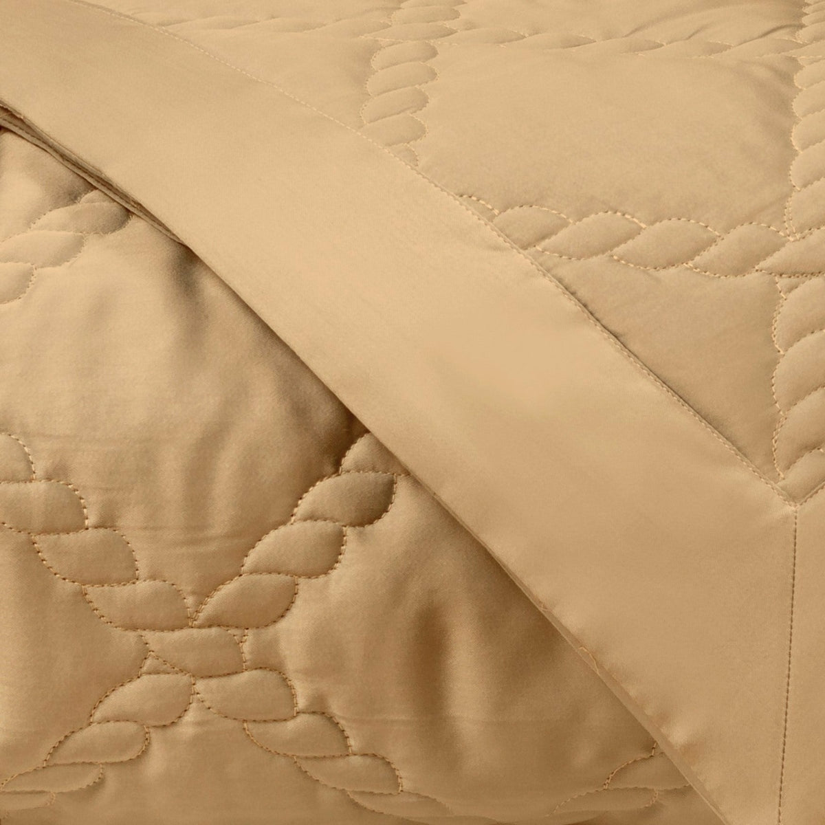 Home Treasures Liberty Quilted Bedding Swatch Gold Fine Linens