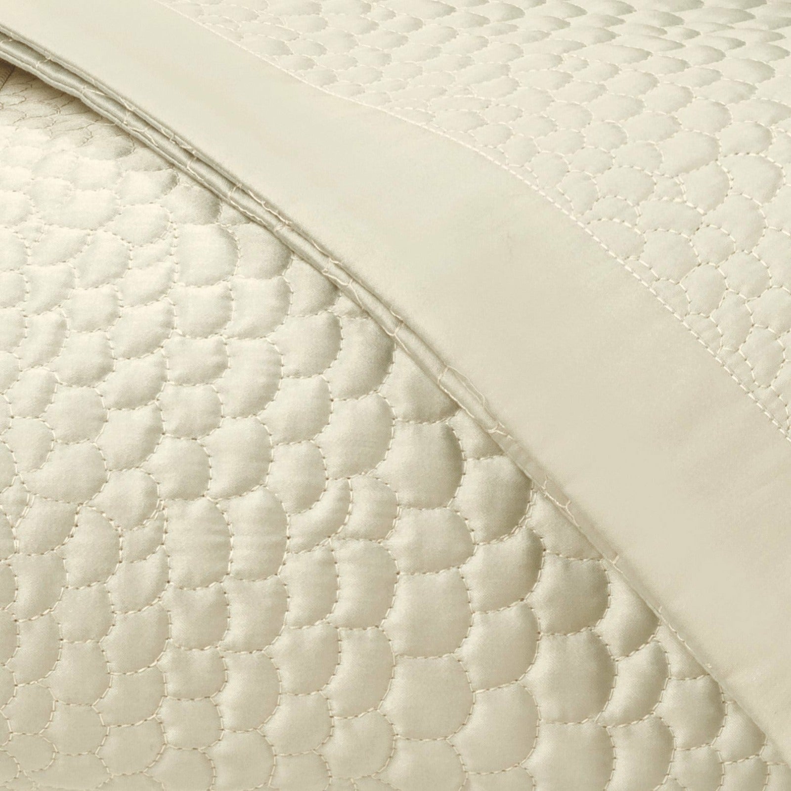 Home Treasures Komodo Quilted Bedding Ivory Fine Linens