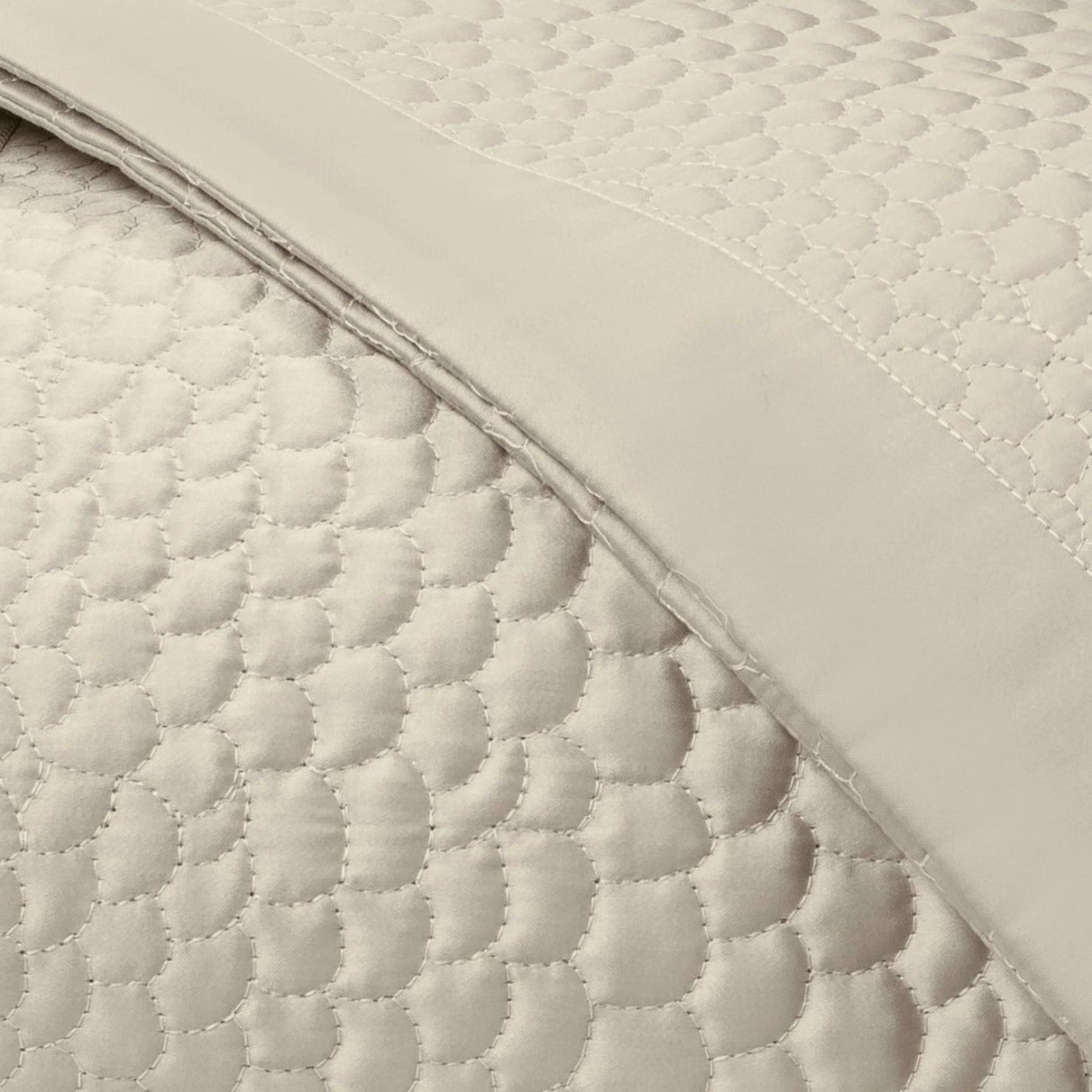 Home Treasures Komodo Quilted Bedding Khaki Fine Linens