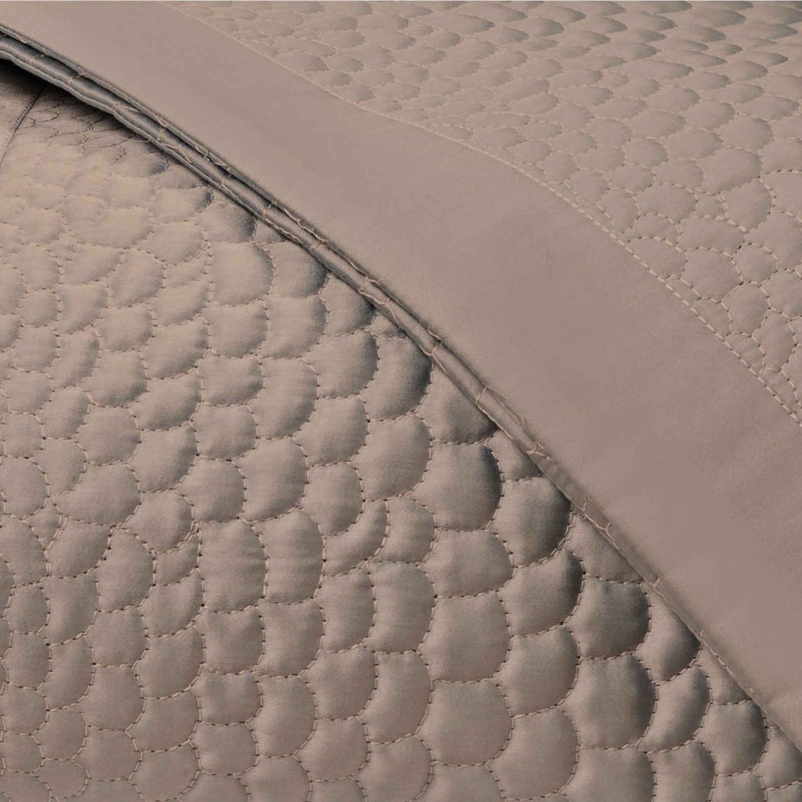 Home Treasures Komodo Quilted Bedding Mist Gray Fine Linens