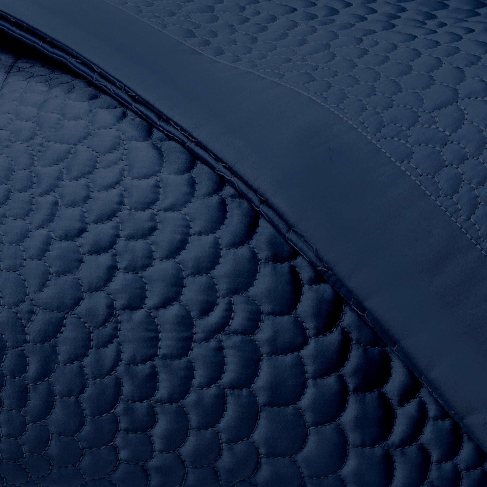 Home Treasures Komodo Quilted Bedding Navy Blue Fine Linens