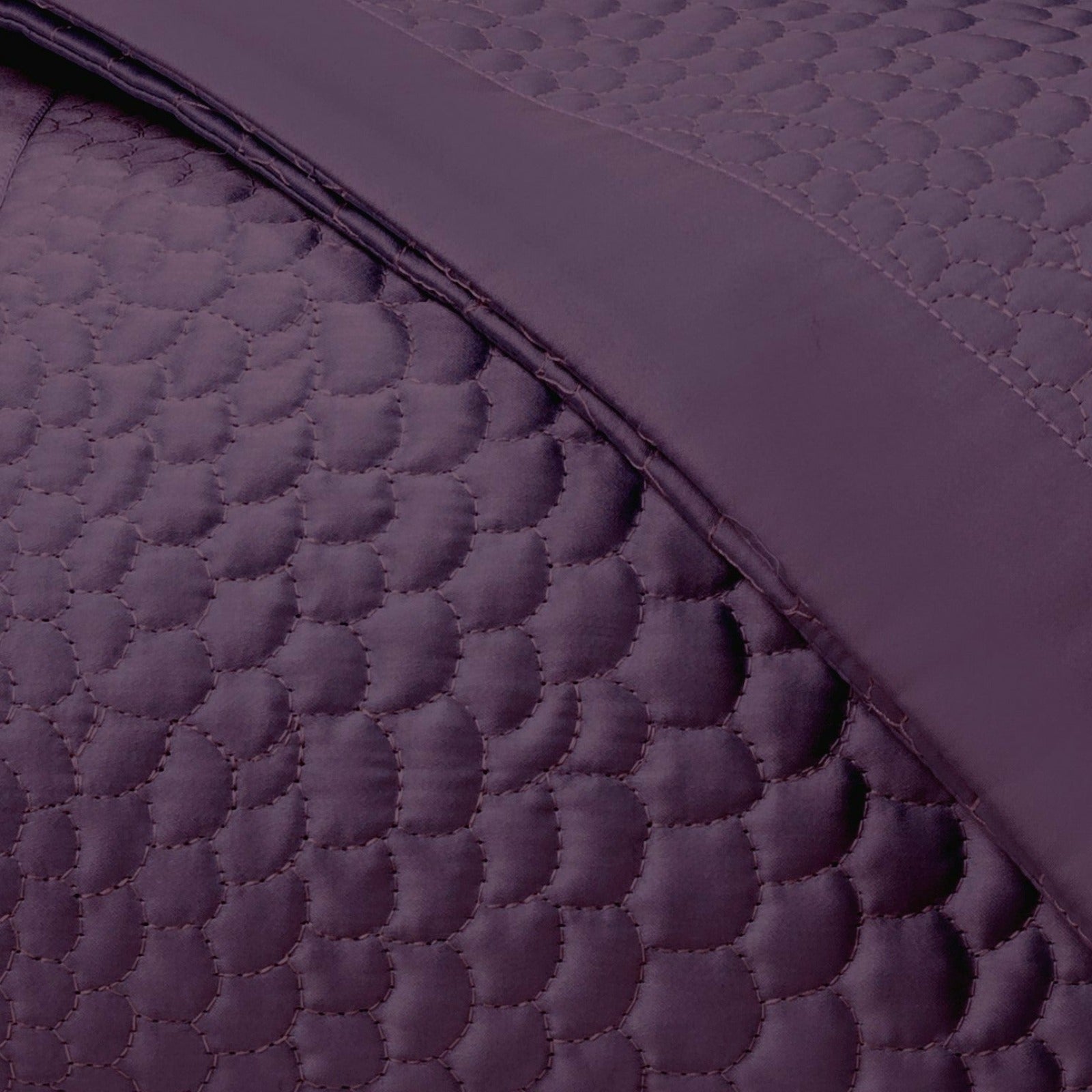 Home Treasures Komodo Quilted Bedding Purple Fine Linens