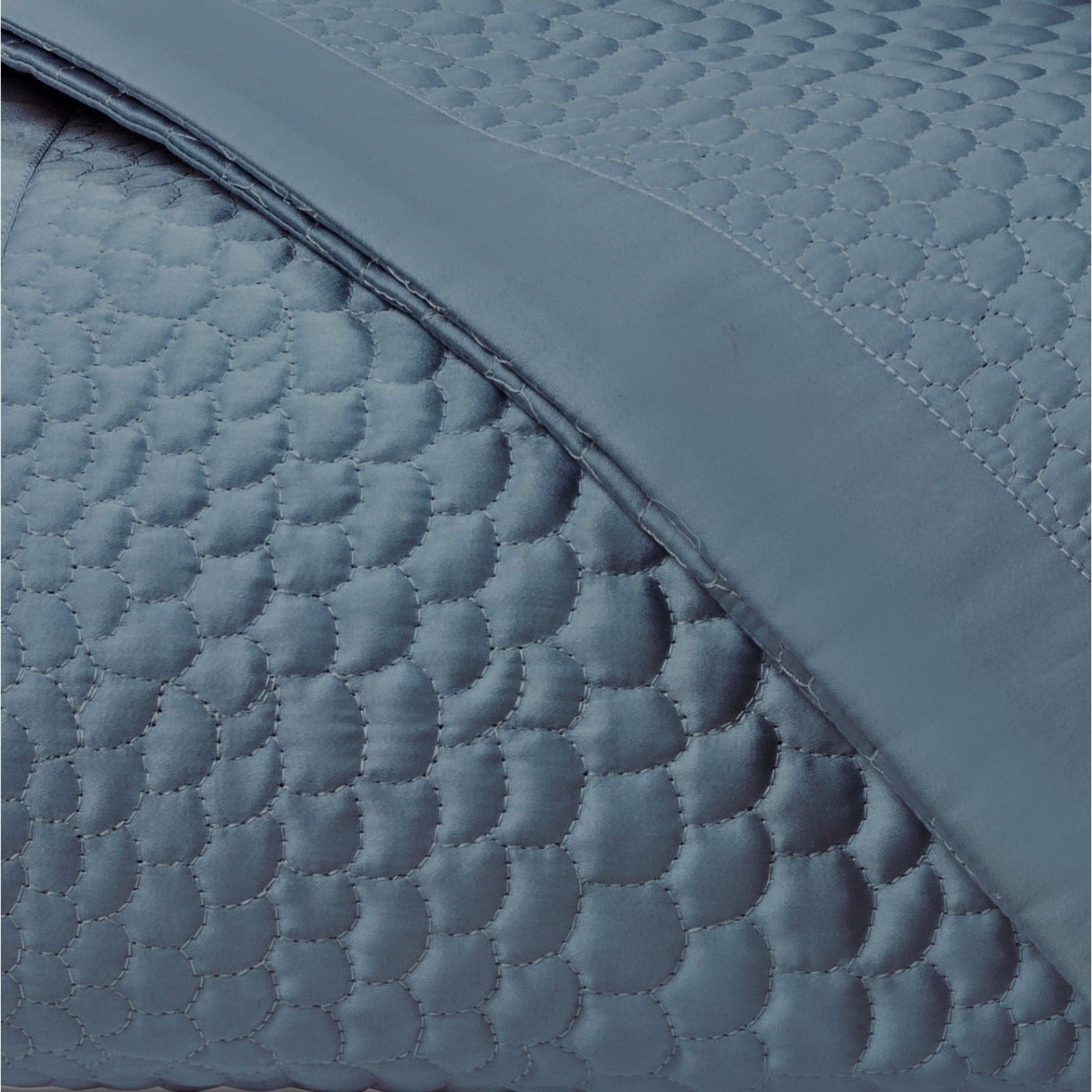 Home Treasures Komodo Quilted Bedding Slate Blue Fine Linens