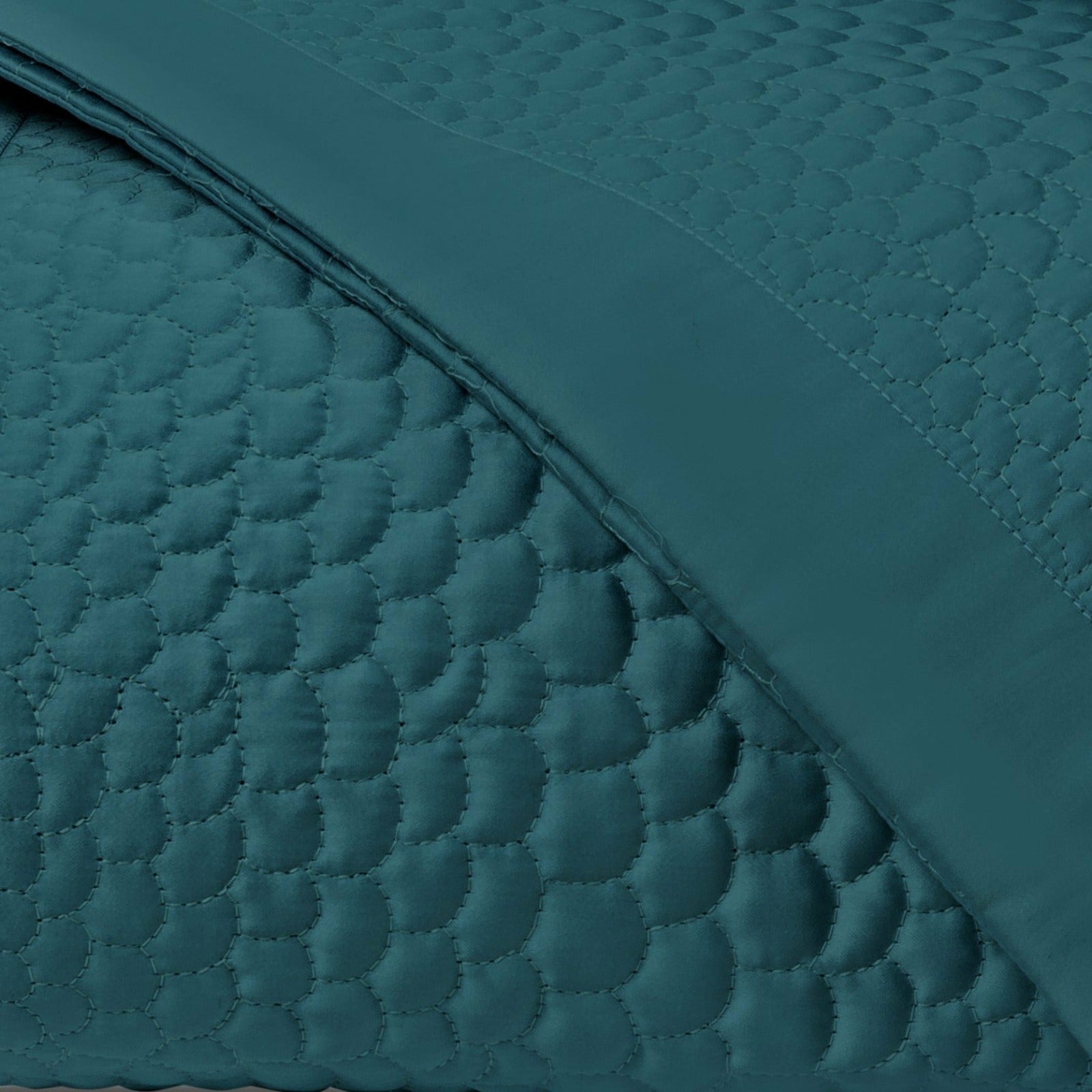 Home Treasures Komodo Quilted Bedding Teal Fine Linens