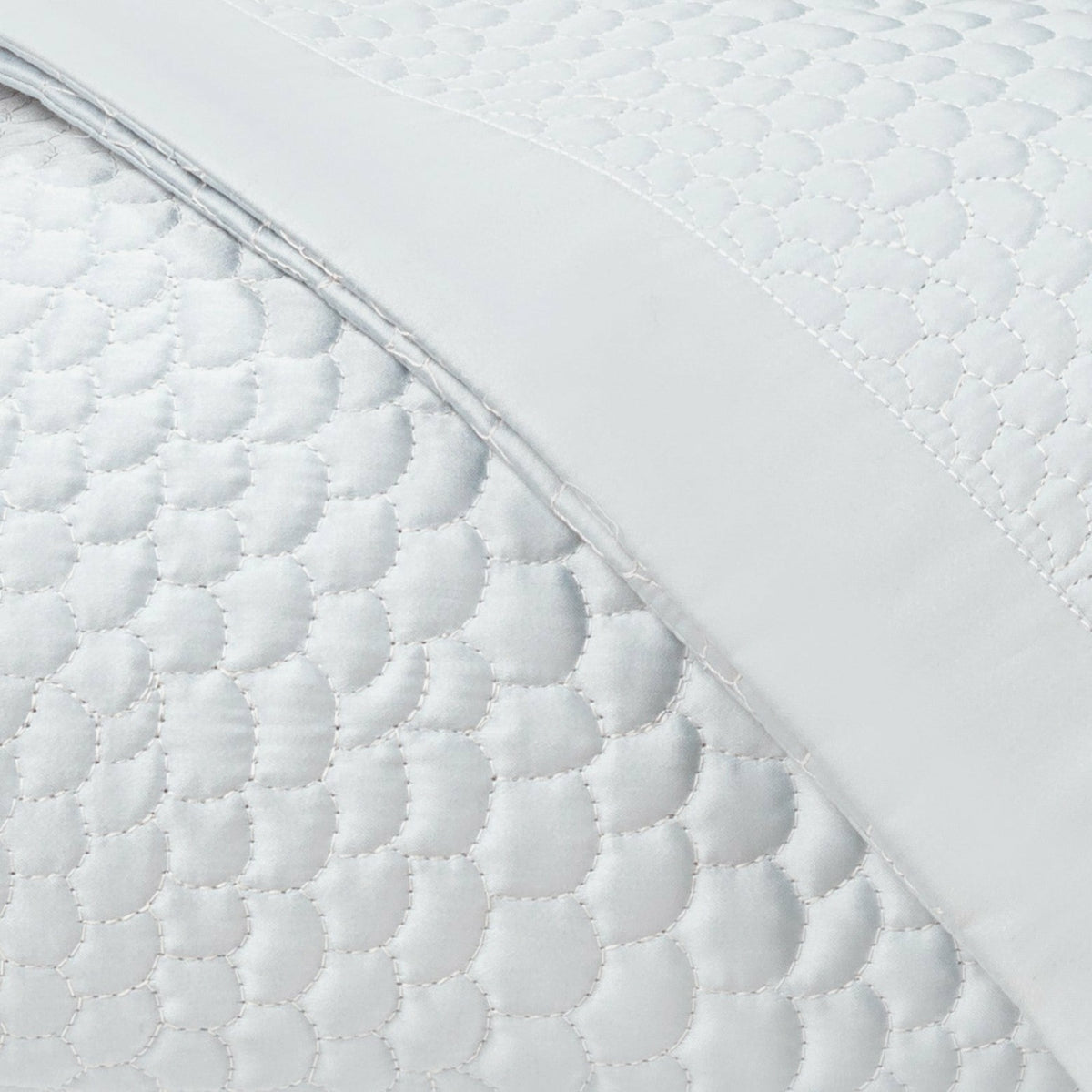 Home Treasures Komodo Quilted Bedding Swatch White Fine Linens