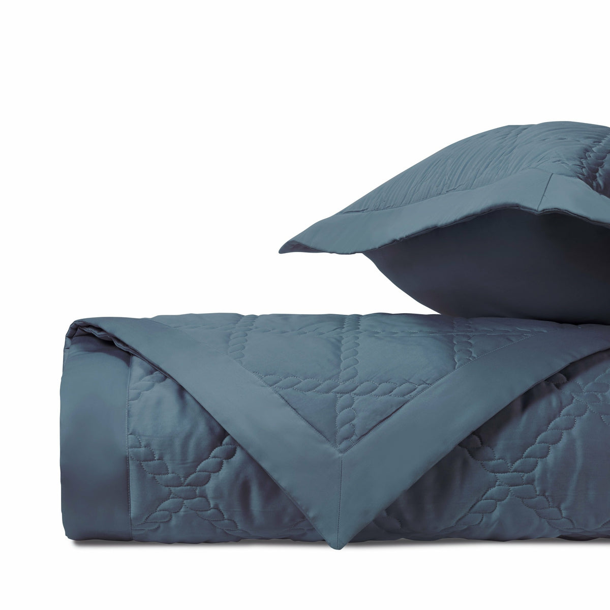 Home Treasures Liberty Quilted Bedding Slate Blue Fine Linens