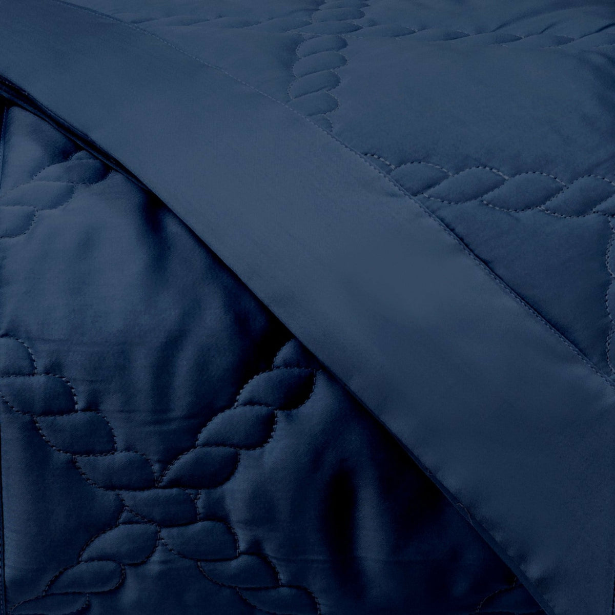 Home Treasures Liberty Quilted Bedding Swatch Navy Blue Fine Linens
