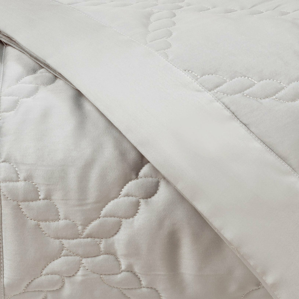 Home Treasures Liberty Quilted Bedding Swatch Oyster Fine Linens
