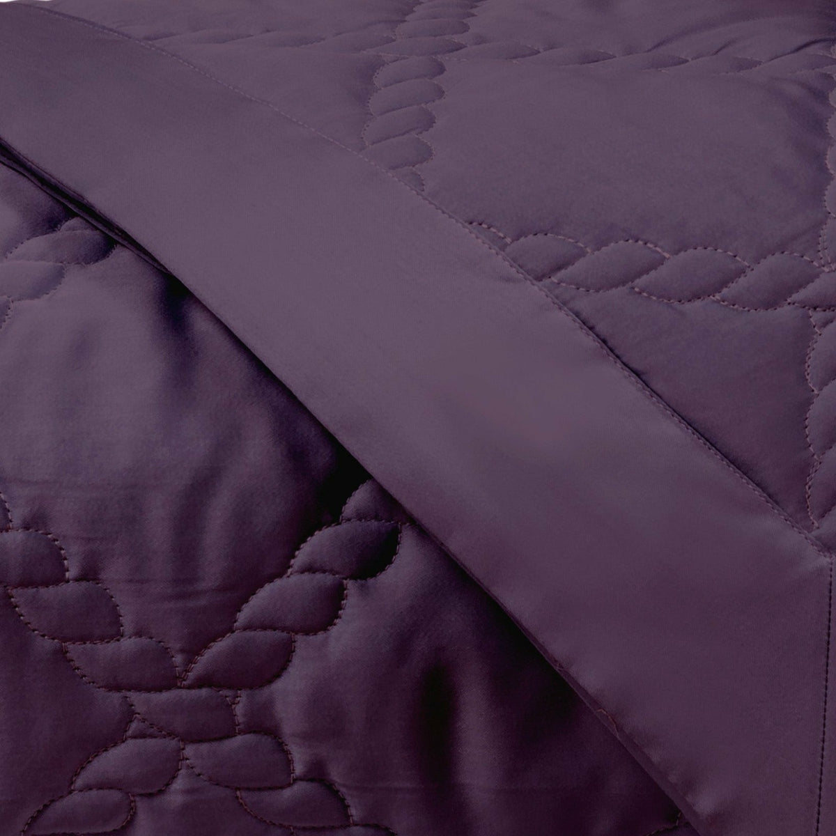 Home Treasures Liberty Quilted Bedding Swatch Purple Fine Linens