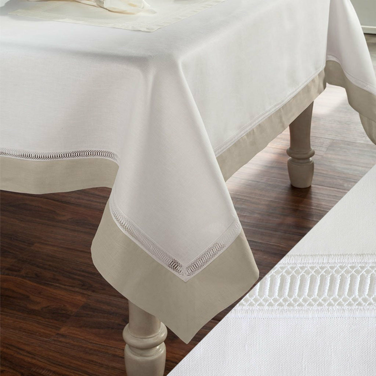 Home Treasures Linea Table Linens White Fine Linens