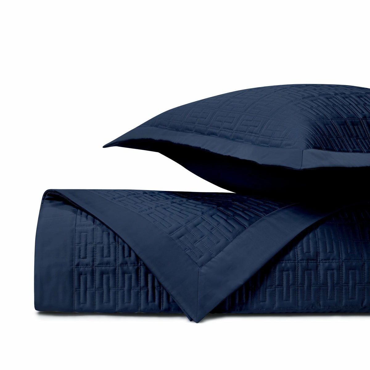 Home Treasures Londres Quilted Bedding Navy Blue Fine Linens