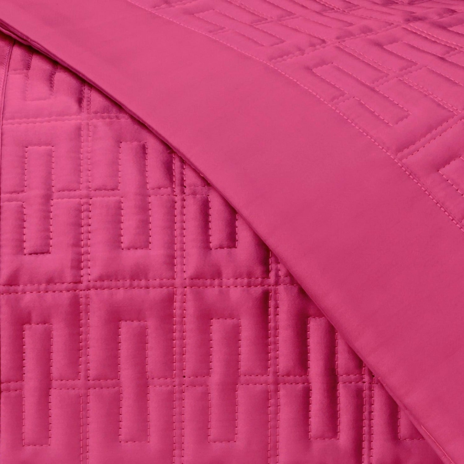 Home Treasures Londres Quilted Bedding Bright Pink Fine Linens