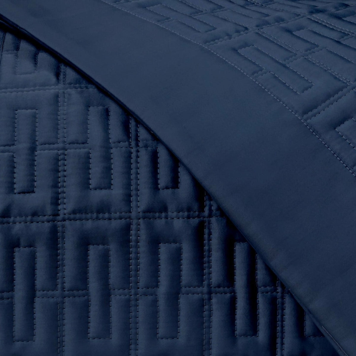 Home Treasures Londres Quilted Bedding Swatch Navy Blue Fine Linens