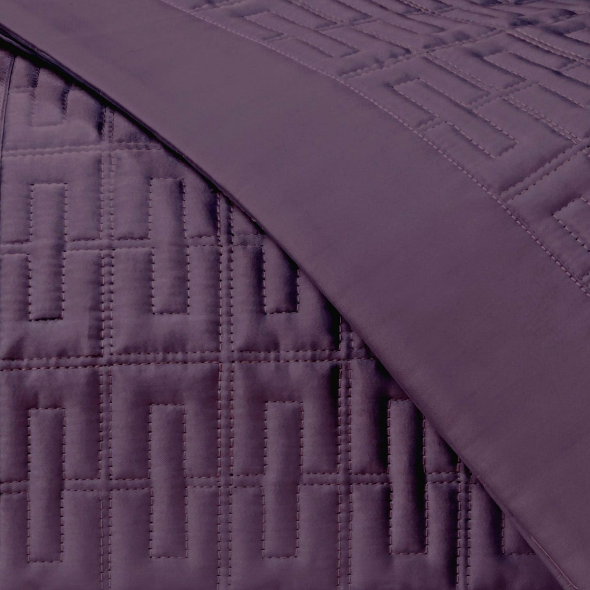 Home Treasures Londres Quilted Bedding Swatch Purple Fine Linens