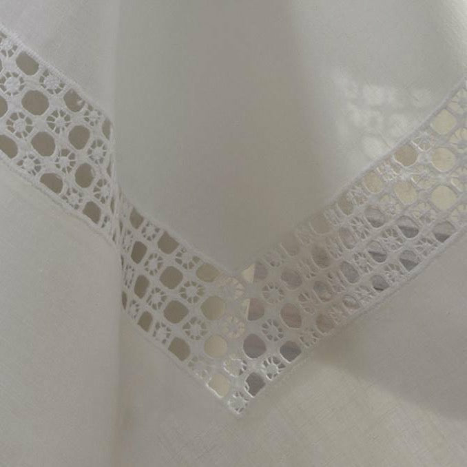 Home Treasures Lotus Table Linens Swatch Natural White Fine Linens