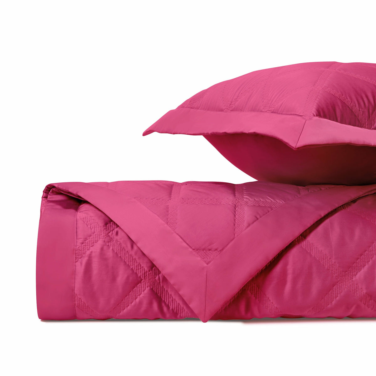 Home Treasures Luciana Quilted Bedding Bright Pink Fine Linens